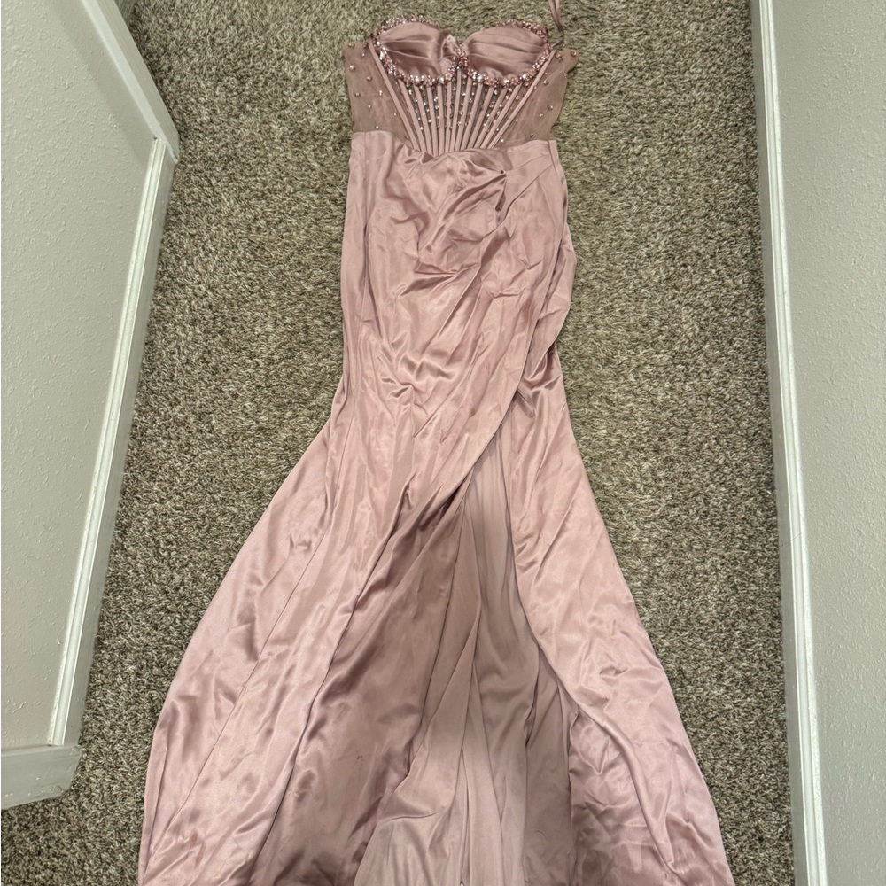 Gianni Bini Strapless Blush Gown